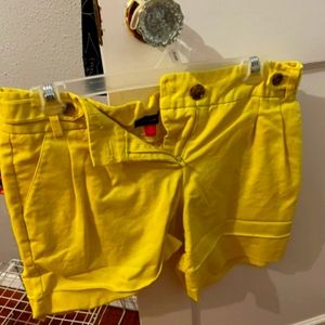 Women's yellow shorts